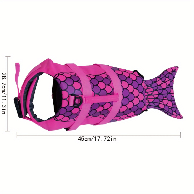 Shark/Mermaid Dog Life Jacket  - Life Jacket Buoyancy recensione e prezzo