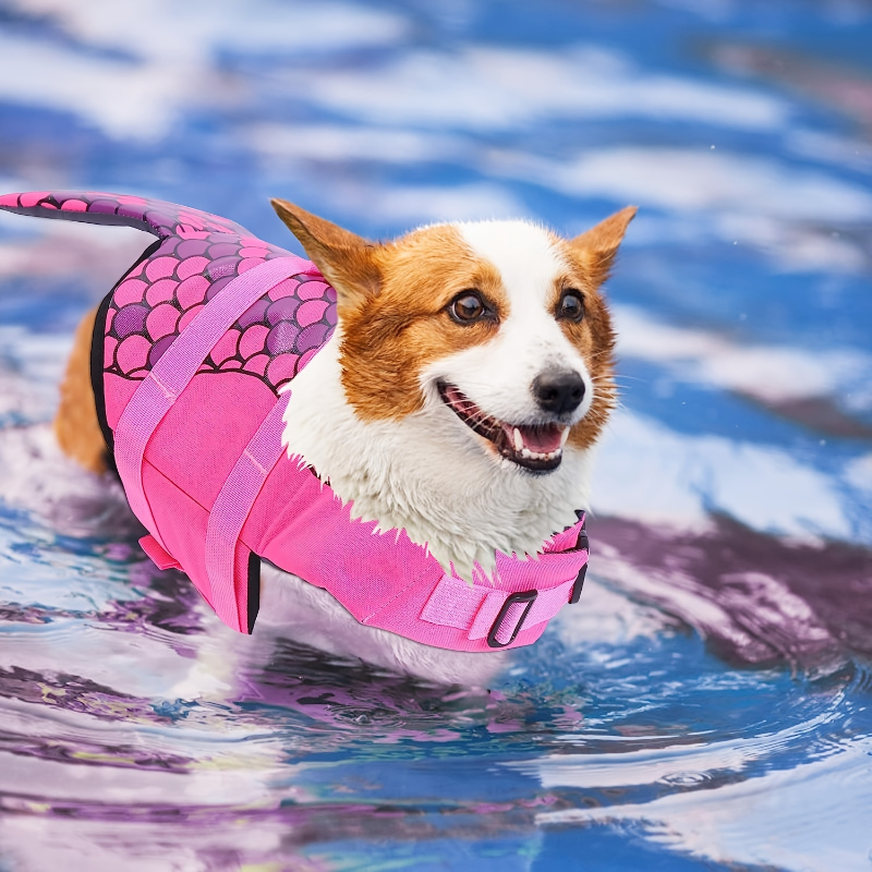 Shark/Mermaid Dog Life Jacket  - Life Jacket Buoyancy recensione e prezzo