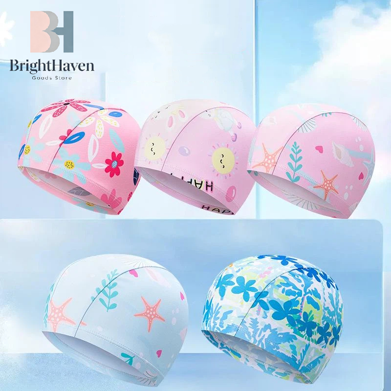 Kids Cartoon Print Swim Cap Hi - Aquatic Sports Hat recensione e prezzo