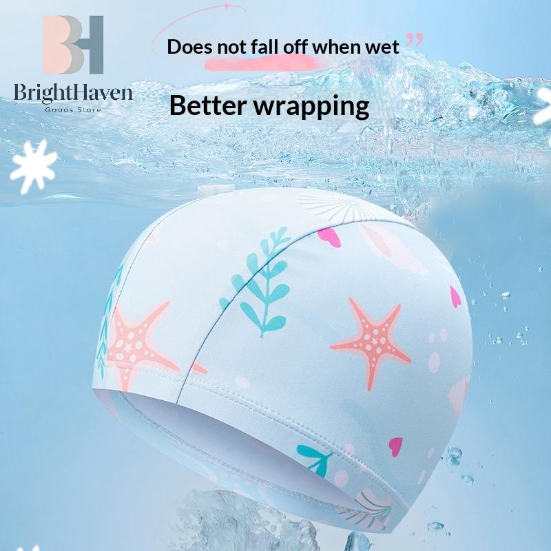 Kids Cartoon Print Swim Cap Hi - Aquatic Sports Hat recensione e prezzo