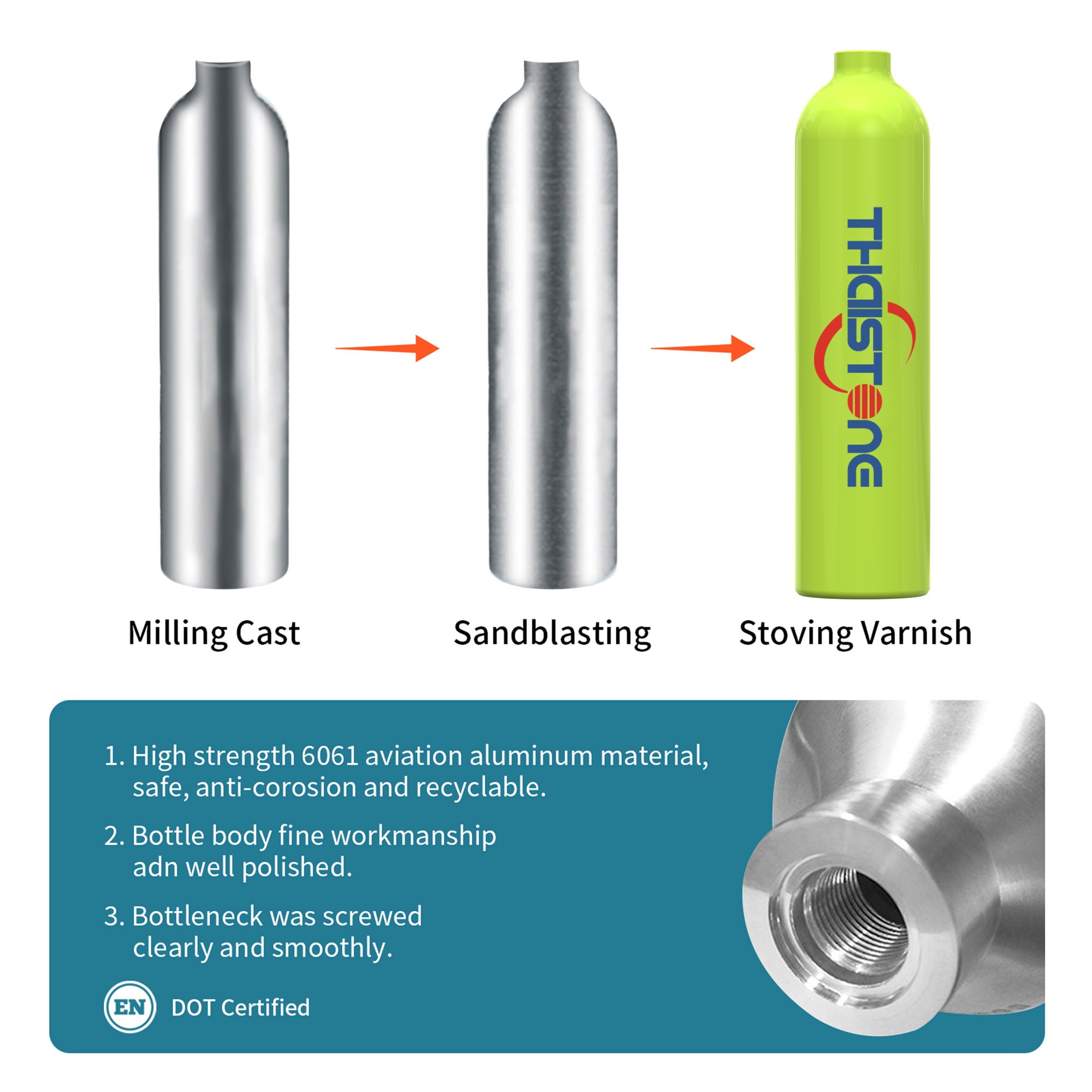 THAISTONE 1L Scuba Oxygen Tank - Aquatic Diving recensione e prezzo