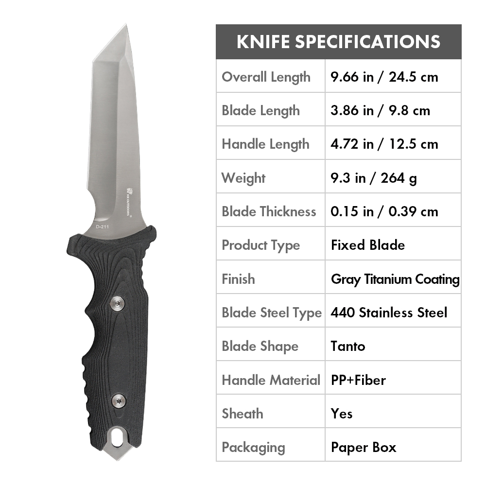 Survival Fixed Blade Knife EDC - Dive Knife Titanium recensione e prezzo