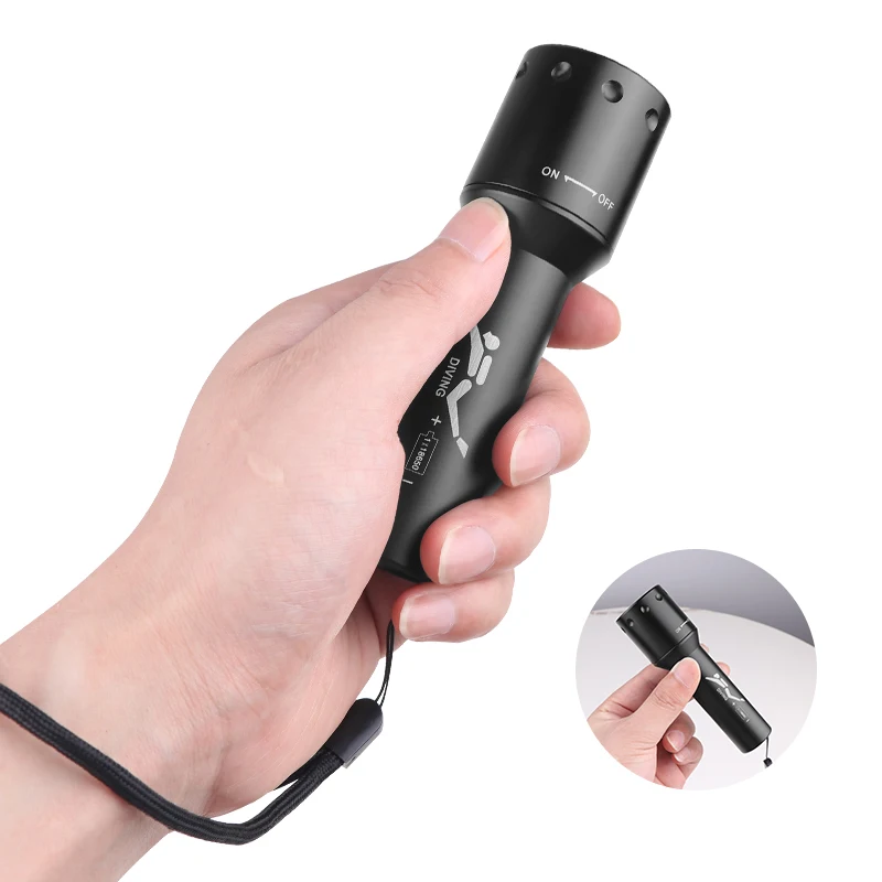 New T6 LED Diving Torch Long-R - Aquatic Diving recensione e prezzo
