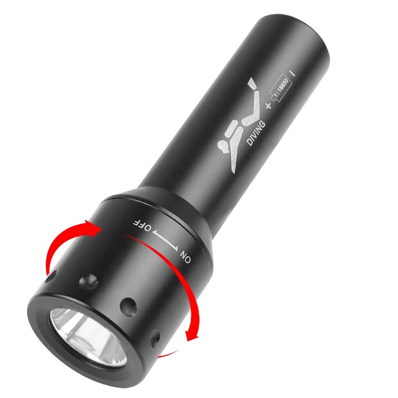 New T6 LED Diving Torch Long-R - Aquatic Diving recensione e prezzo